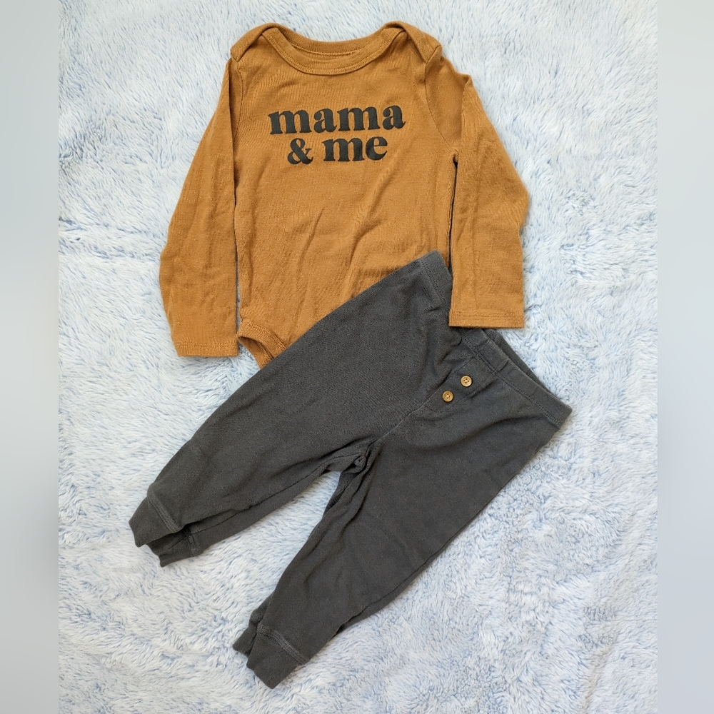 18M Little Co Lauren Conrad Outfit Mama & Me Onesie Bodysuit Pant Organic Cotton